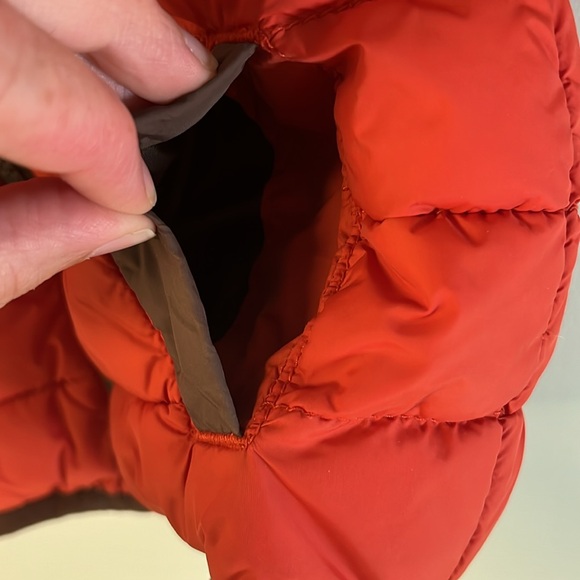 Gymboree Hooded Orange & Brown Puffer Jacket Coat, Baby Boy Size 12-24 months - Picture 2 of 7